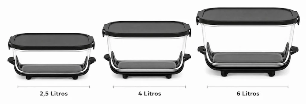 Detalhes de Cesto de Vidro para Air Fryer
